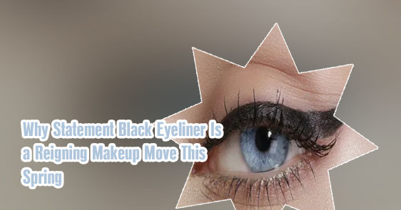 Dark black eyeliner