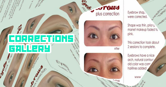 Eyebrows color correction