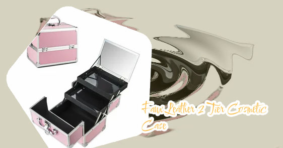 Grey 2 tier makeup case