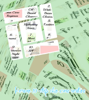 Korean step by step skin care