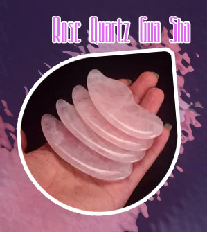 Natural rose quartz gua sha